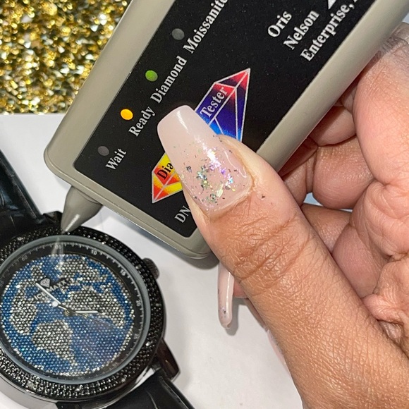 Real diamond watch for men, custom made, NOT CZ not moisannite best gift for men - Picture 7 of 7